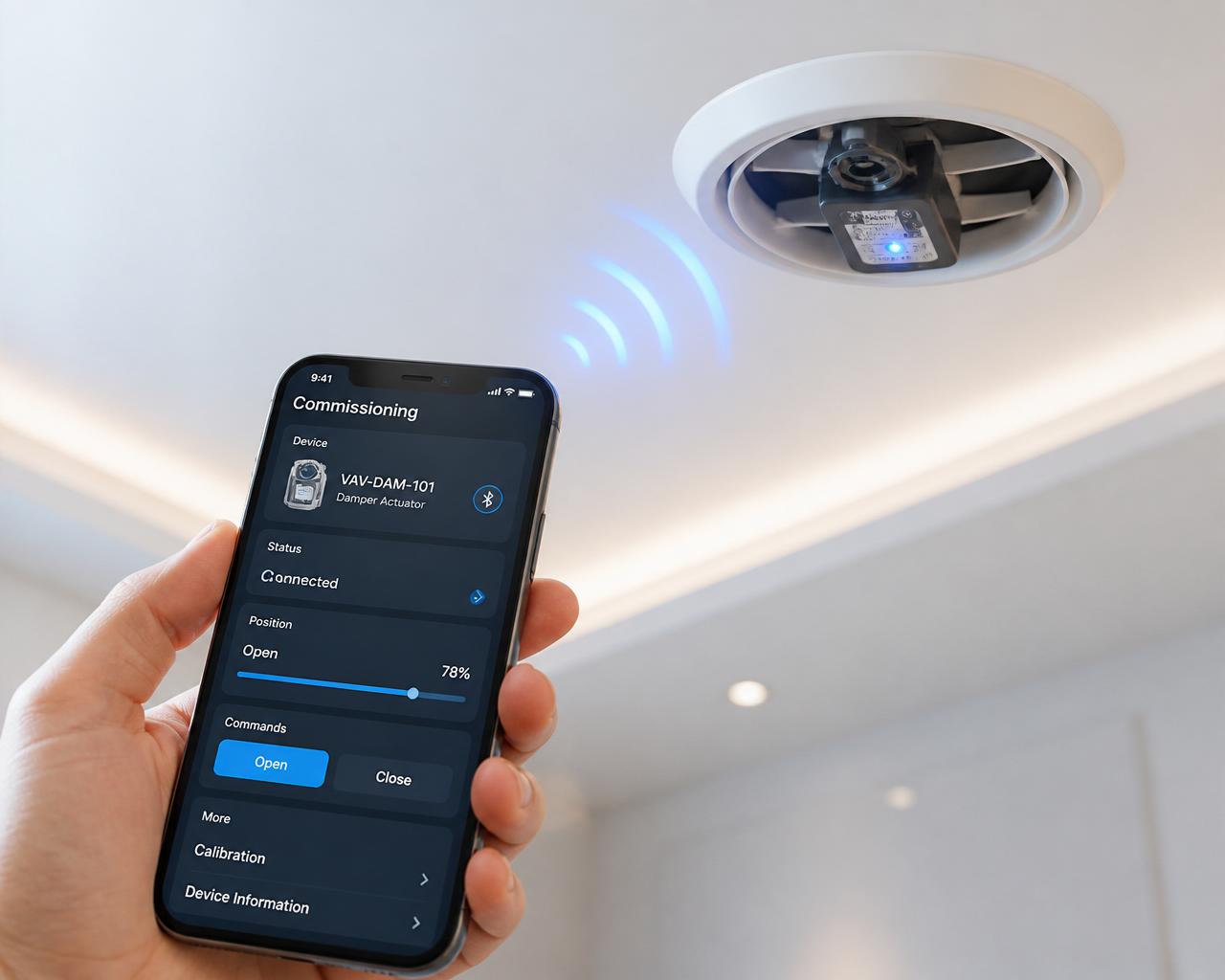 OneSync app för trådlös idrifttagning